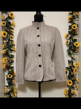 Calvin Klein Herringbone Blazer - Size 8 -